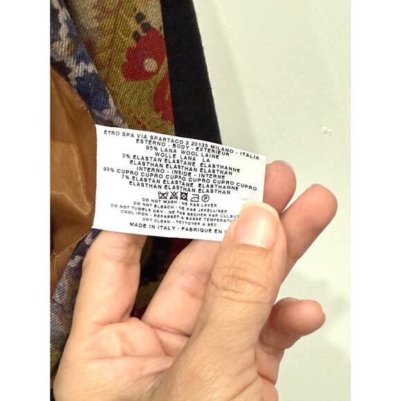 ETRO Patchwork Crewneck Sheath Dress Black Multicolor Women's Size IT 44/US 8-10 - Picture 5 of 5